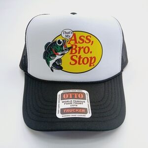 Black And White Foam Trucker Snapback Hat Thats My Ass Bro